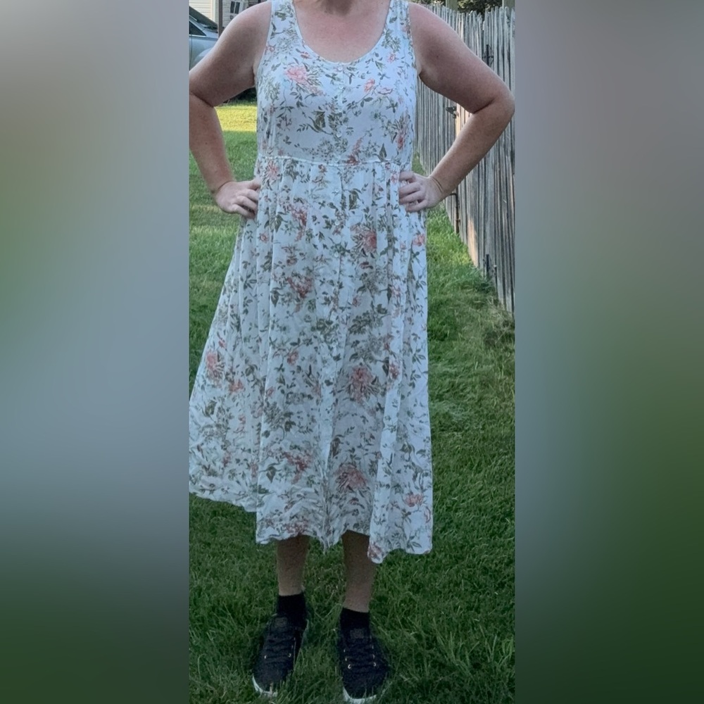 Frye Floral Print Maxi Dress Size XL - Picture 5 of 7